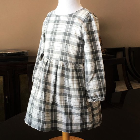 CARTERS Long Sleeve Plaid Lurex Dress  3T - Picture 3 of 12